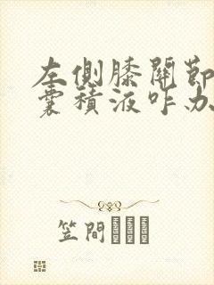 左侧膝关节髌上囊积液咋办呢封面