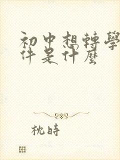 初中想转学的条件是什么封面
