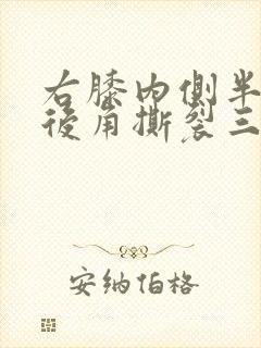 右膝内侧半月板后角撕裂三级