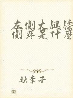 左侧大腿膝盖内侧疼是什么原因