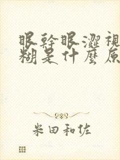 眼干眼涩视物模糊是什么原因