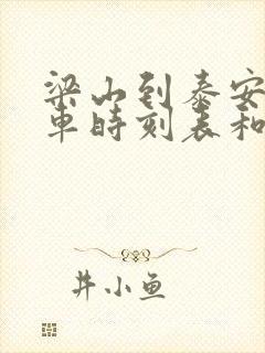 梁山到泰安的汽车时刻表和票价封面