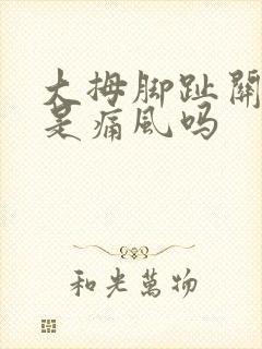 大拇脚趾关节疼是痛风吗