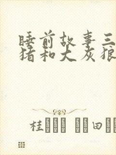 睡前故事三只小猪和大灰狼的故事