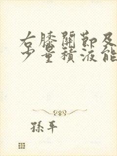 右膝关节及髌骨少量积液能治好吗封面