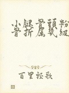 小腿骨头粉碎性骨折属几级伤残
