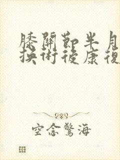 膝关节半月板置换术后康复治疗