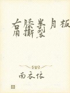右膝半月板前后角撕裂