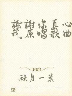 谢谢你真心陪着我原唱歌曲
