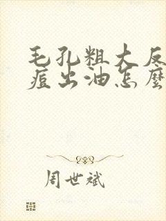 毛孔粗大反复长痘出油怎么办