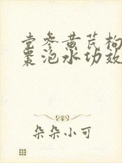 党参黄芪枸杞红枣泡水功效及作用封面