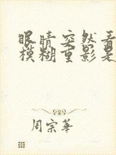 眼睛突然看东西模糊重影是怎么回事封面