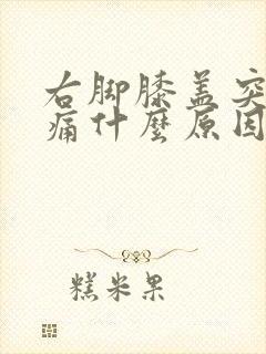 右脚膝盖突然疼痛什么原因引起的封面