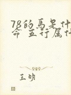 78的马是什么命 五行属什么封面