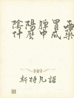 阴阳脾胃两虚吃什么中成药