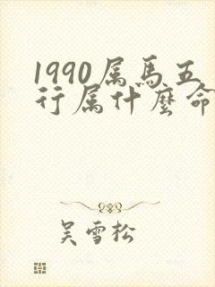 1990属马五行属什么命