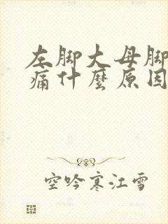 左脚大母脚趾疼痛什么原因