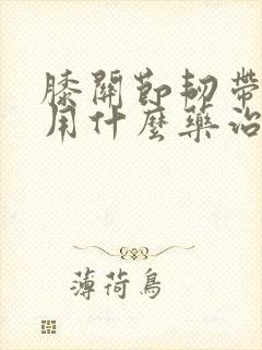 膝关节韧带拉伤用什么药治疗封面