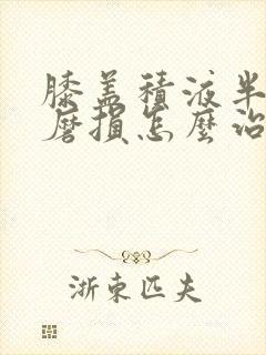 膝盖积液半月板磨损怎么治疗最好