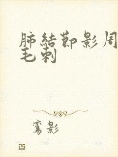肺结节影周围有毛刺封面