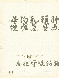 母狗乳头肿胀有硬块怎么办