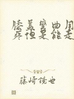膝盖弯曲用力就疼但是能走路封面