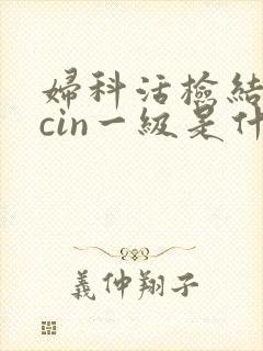 妇科活检结果是cin一级是什么意思