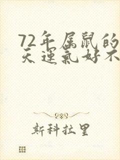 72年属鼠的明天运气好不好
