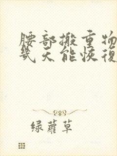 腰部搬重物拉伤几天能恢复封面