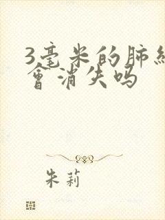 3毫米的肺结节会消失吗