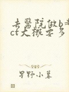 去医院做b超和ct大概要多少钱封面