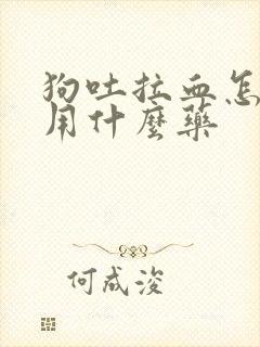 狗吐拉血怎么办用什么药