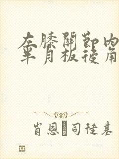左膝关节内外侧半月板后角变性或损伤