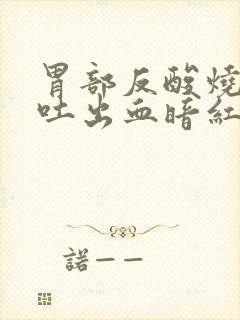 胃部反酸烧心呕吐出血暗红色封面