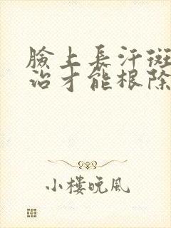 脸上长汗斑怎么治才能根除
