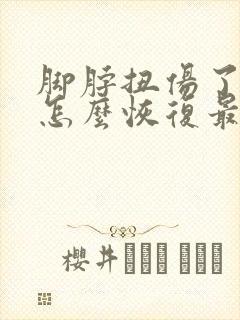 脚脖扭伤了肿了怎么恢复最快的方法封面