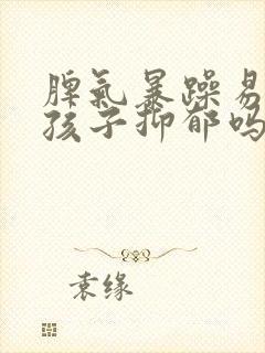 脾气暴躁易怒是孩子抑郁吗