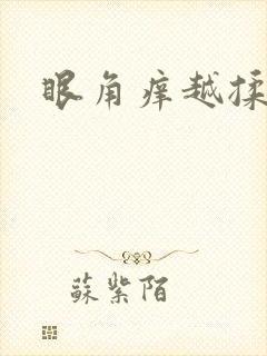 眼角痒越揉越痒封面