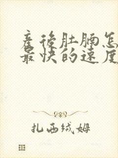 产后肚腩怎么减最快的速度