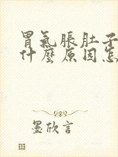 胃气胀肚子胀是什么原因怎么解决封面