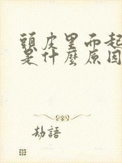 头皮里面起疙瘩是什么原因