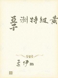 亚洲特级黄色片子