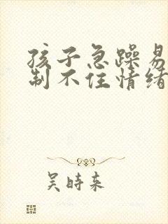 孩子急躁易怒控制不住情绪怎么办封面