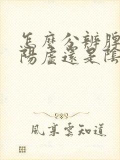 怎么分辨脾虚是阳虚还是阴虚