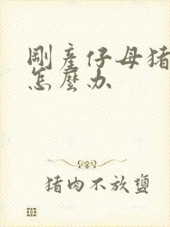 刚产仔母猪没奶怎么办封面