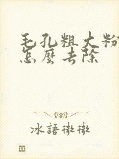 毛孔粗大粉刺多怎么去除封面