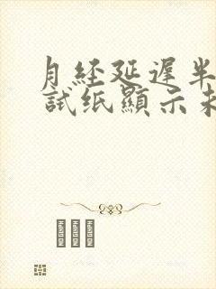 月经延迟半个月 试纸显示未怀孕封面