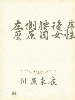左侧腰后疼是什么原因女性