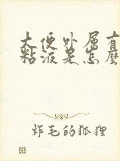 大便外层有白色粘液是怎么回事
