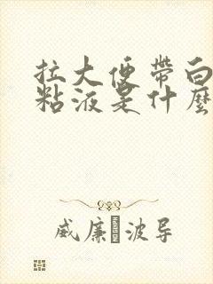 拉大便带白色的粘液是什么毛病呢